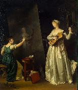 Marguerite Gerard, Artist Painting a Portrait of a Musician